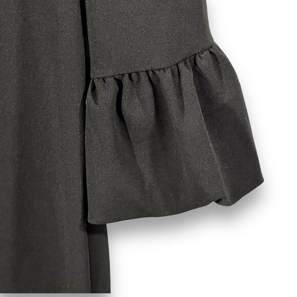 Lafayette 148 NY Black Dress V Neck Bell Sleeve Knee Length Sheath XL NWT - Picture 5 of 10